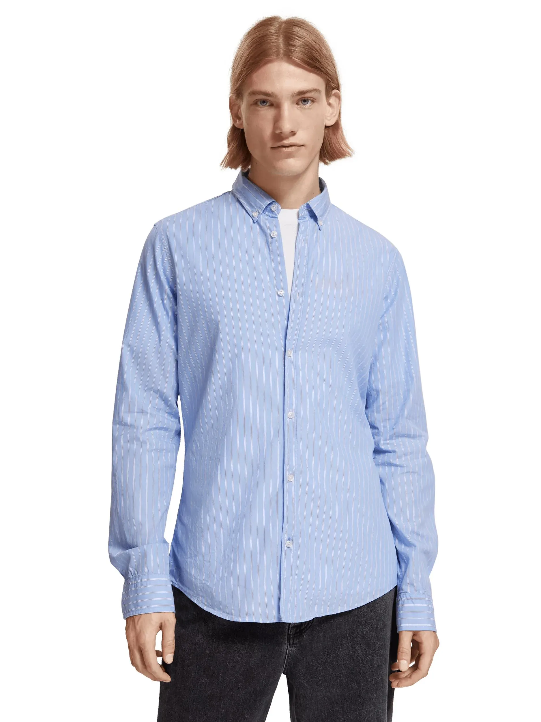 Poplin striped shirt