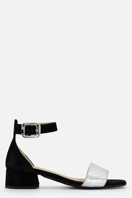 Sandalen zwart suede