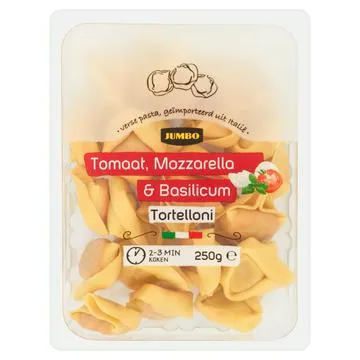 Jumbo Verse Pasta Tortelloni Tomaat, Mozzarella & Basilicum 250g