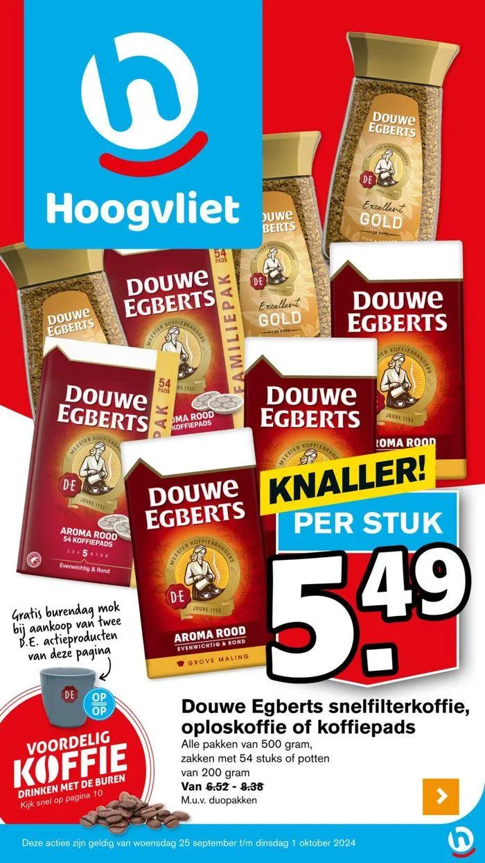Hoogvliet Aanbiedingen van 21 september tot 5 oktober 2024 - Folder pagina 1