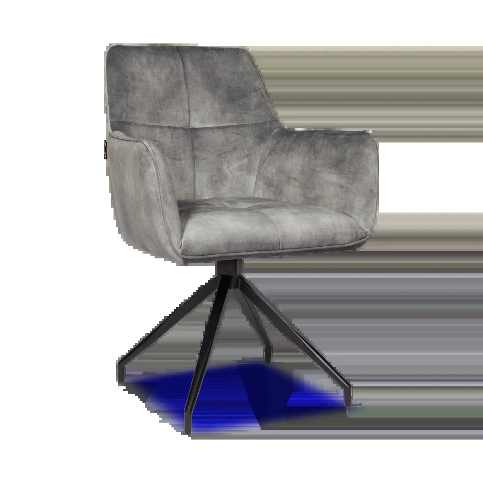 Armstoel Maxime (sale) - Velvet Adore Steel (OP=OP)