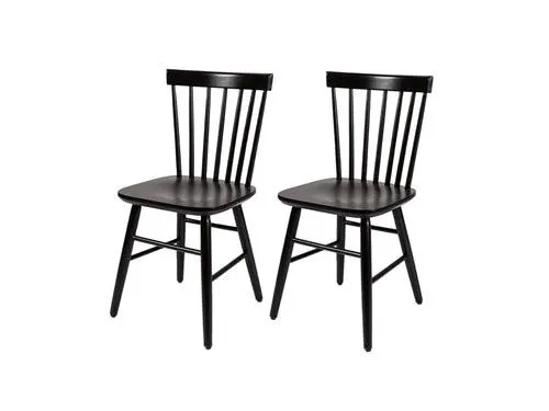 MaximaVida houten spijlenstoel Maxime zwart - doos per 2 stuks