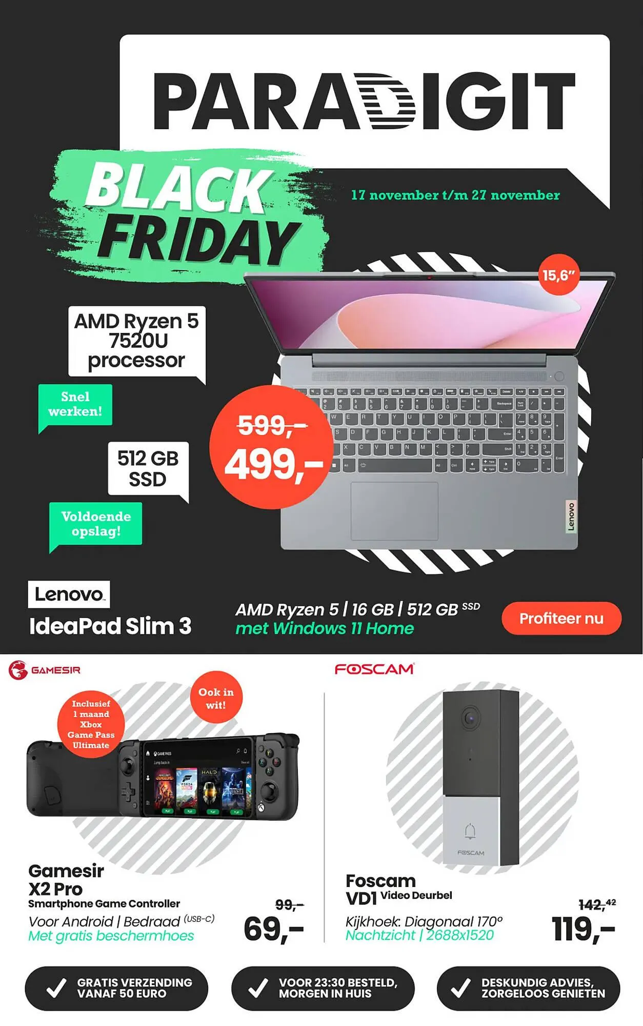 Paradigit folder van 17 november tot 27 november 2023 - Folder pagina 1