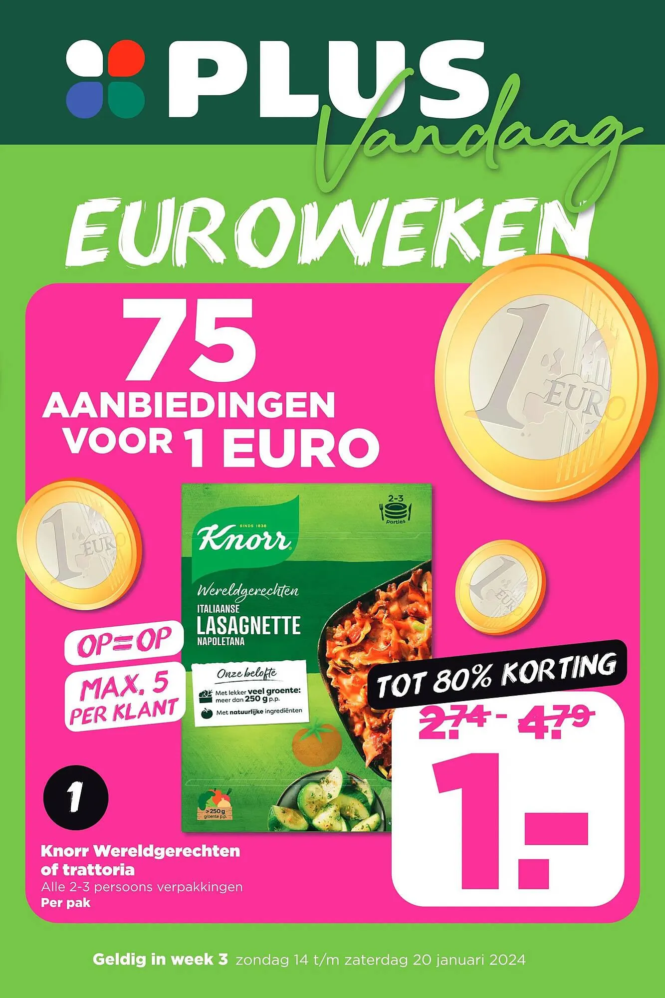 PLUS vandaag folder van 14 januari tot 20 januari 2024 - Folder pagina 1