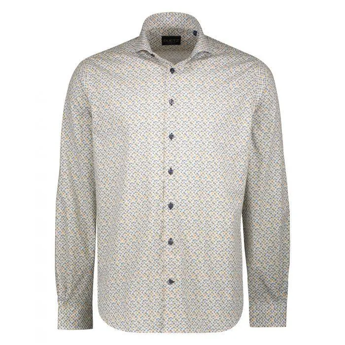 Casual Katoenen Stretch Overhemd Lichtgrijs