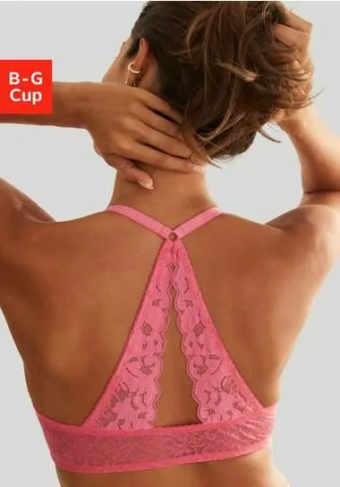 Lascana Bh met steuncups Premium Dessous met prachtige kanten achterkant en voorsluiting, ondergoed
