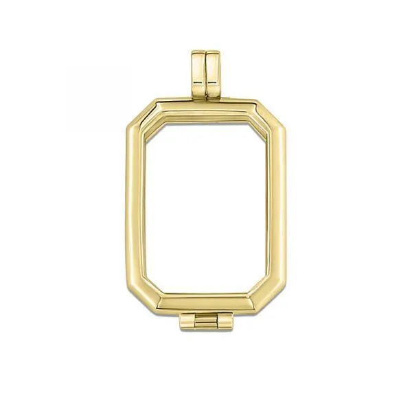 Rettangolo medaillon "Plano" (925/1Mgold-plated)