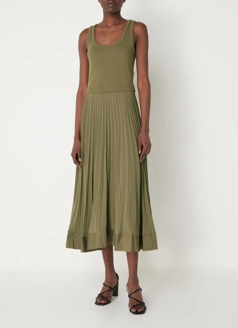 Tradi midi jurk met plissé