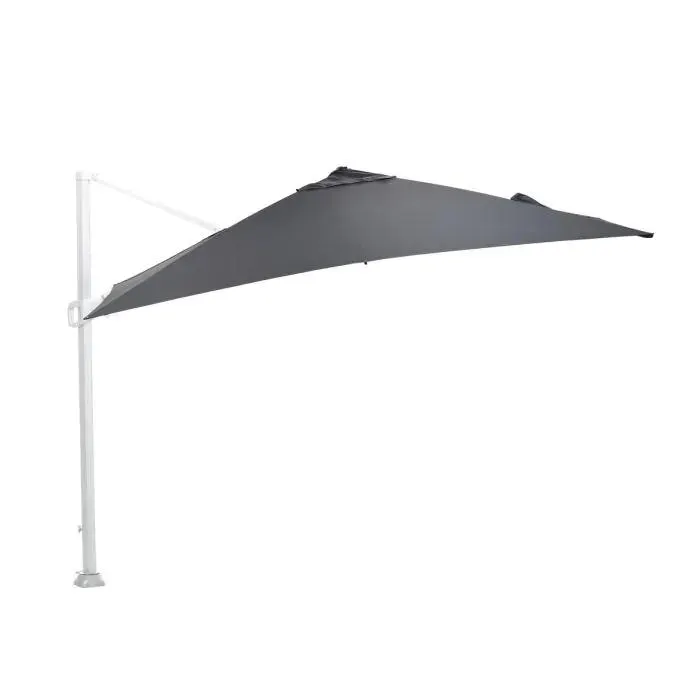 Hawaii zweefparasol 300x300 cm - frame wit - doek zwart