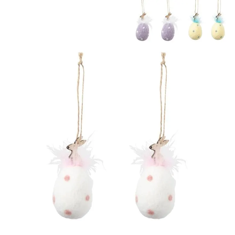 Hanger ei met stippen - diverse varianten - set van 2