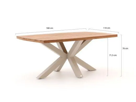 Bellagio Sordio/Induno deens Ovaal 180cm dining tuinset 5-delig