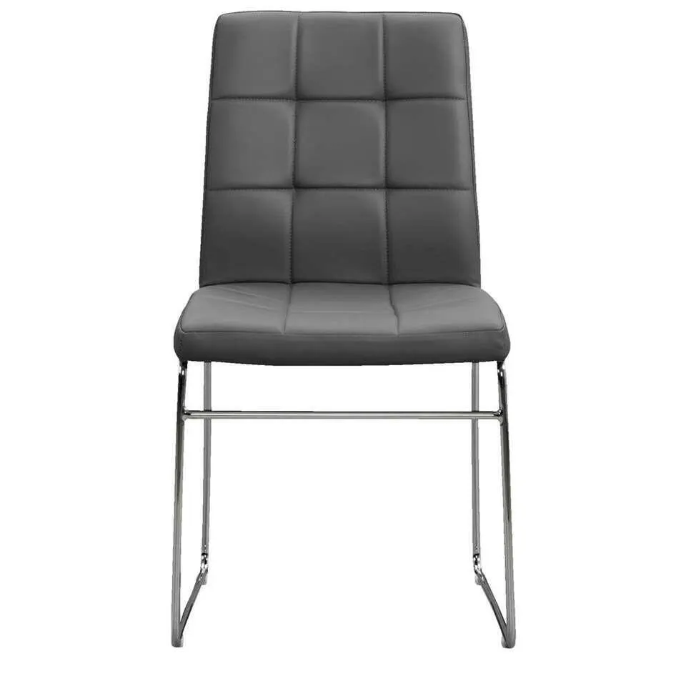 Eetkamerstoel Chicago - leatherlook grijs