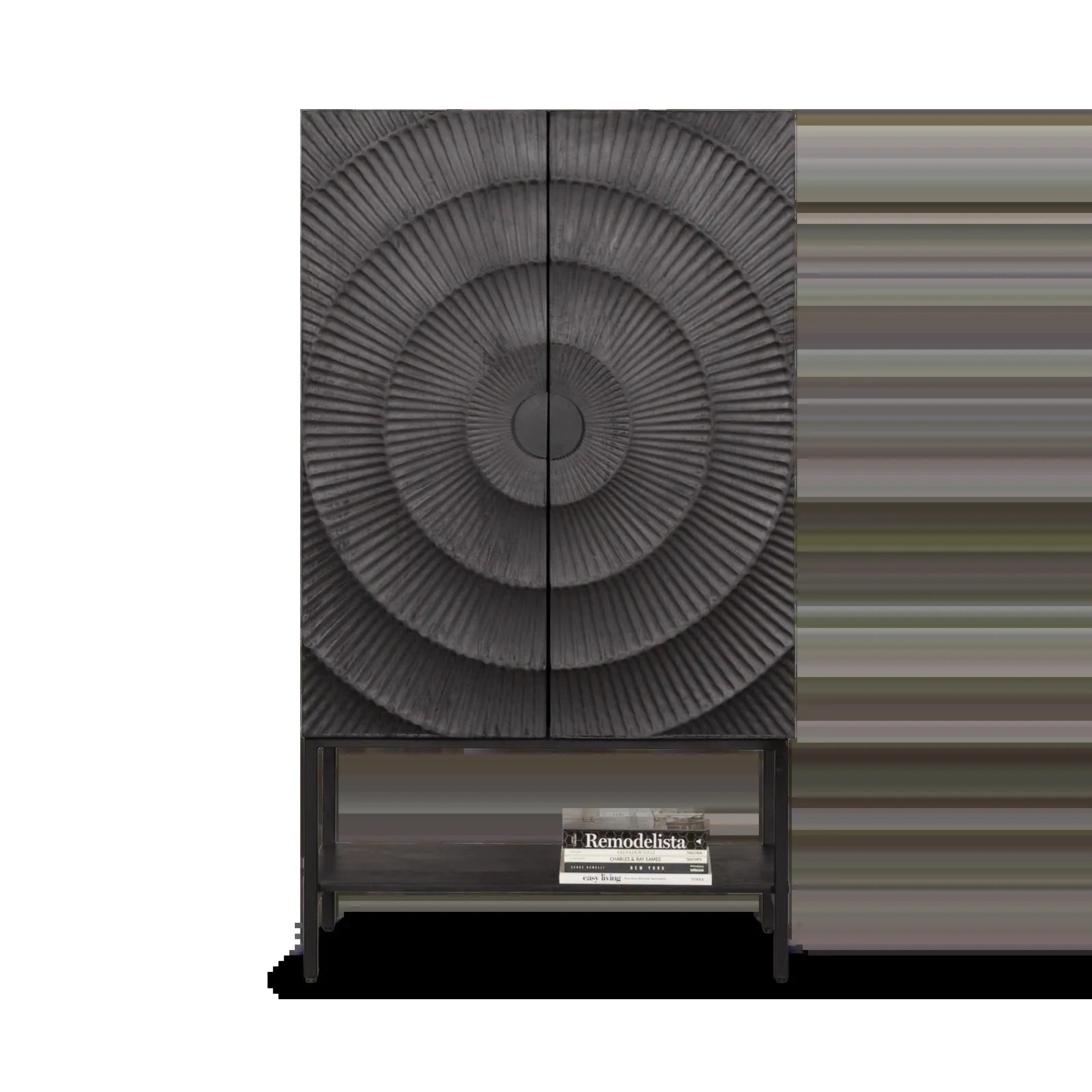 Opbergkast (laag) Curling (sale) - Zwart