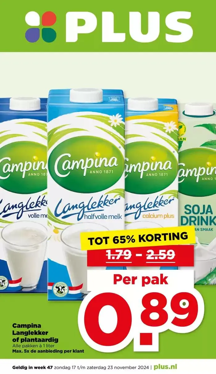Plus folder van 17 november tot 23 november 2024 - Folder pagina 1