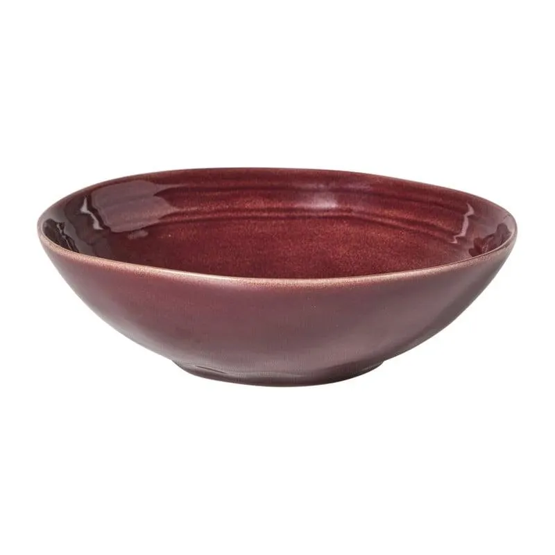 Diep bord Toscane - bordeauxrood - ø19x6 cm