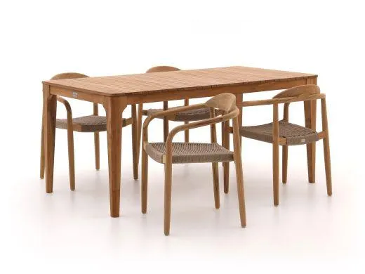 Bellagio Berbaro/Bruca 170cm dining tuinset 5-delig stapelbaar