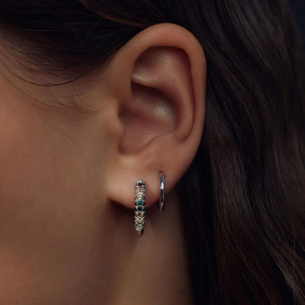 Santa Maria della Base 925 sterling zilveren creolen PDM36061