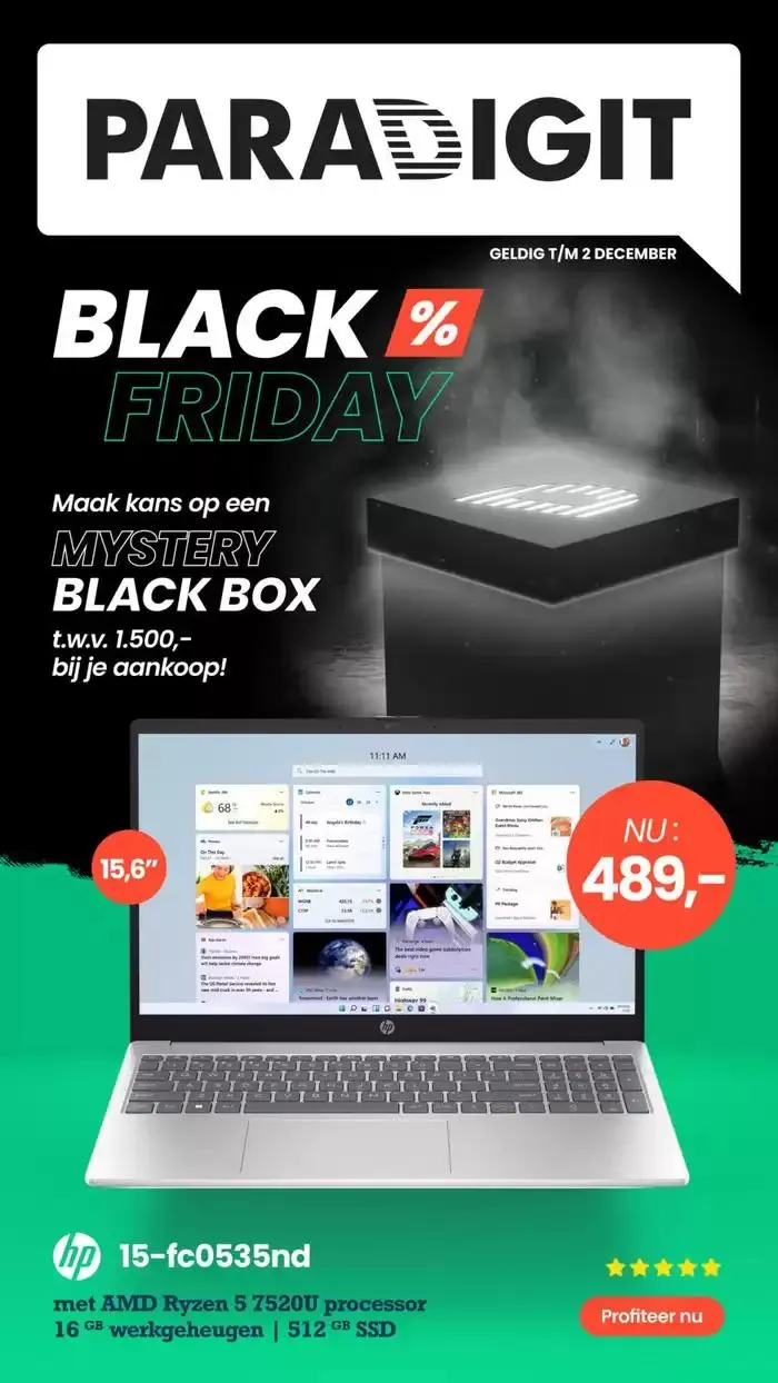 Paradigit folder van 19 november tot 3 december 2024 - Folder pagina 1