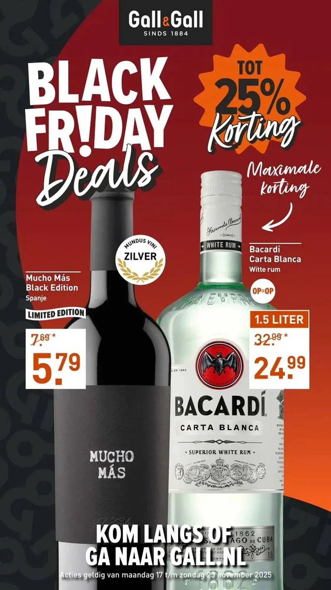 Gall & Gall folder van 17 november tot 23 november 2025 - Folder pagina 1