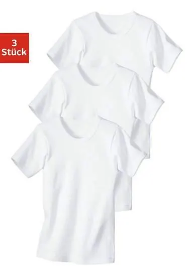 H.I.S Hemd Fijnribkwaliteit, puur katoen (set, 3 stuks)