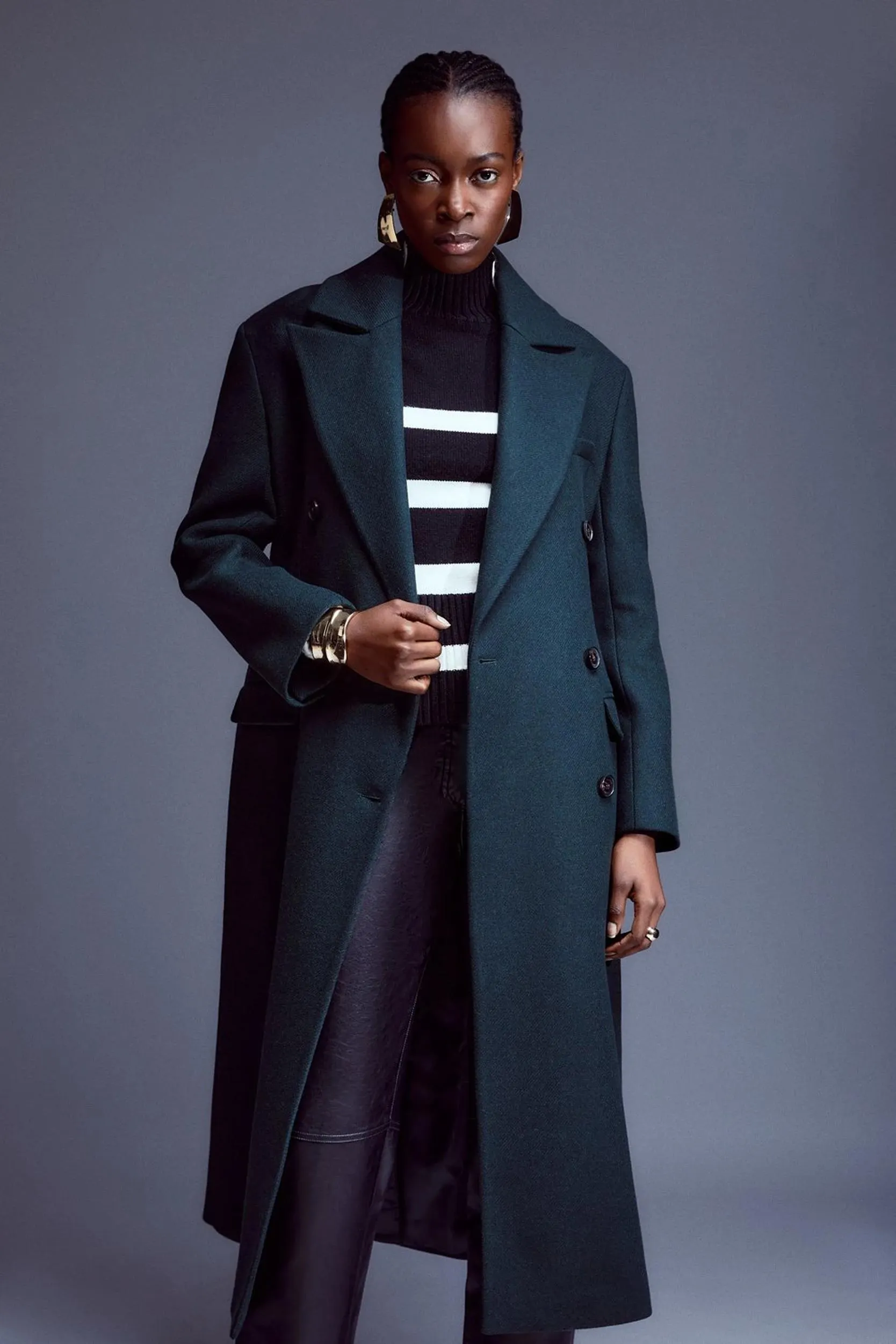 Italian Manteco Wool Strong Shoulder Anti Fit Coat