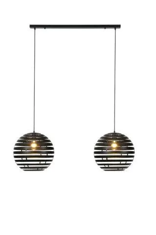 Hanglamp Fiorenza Ø 40 cm zwart staal 2-lichts