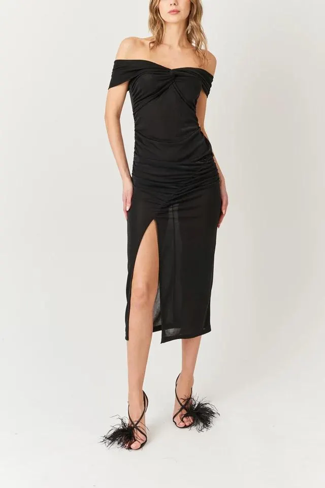 Amy Lynn Audrey Off-The-Shoulder Midi Dress