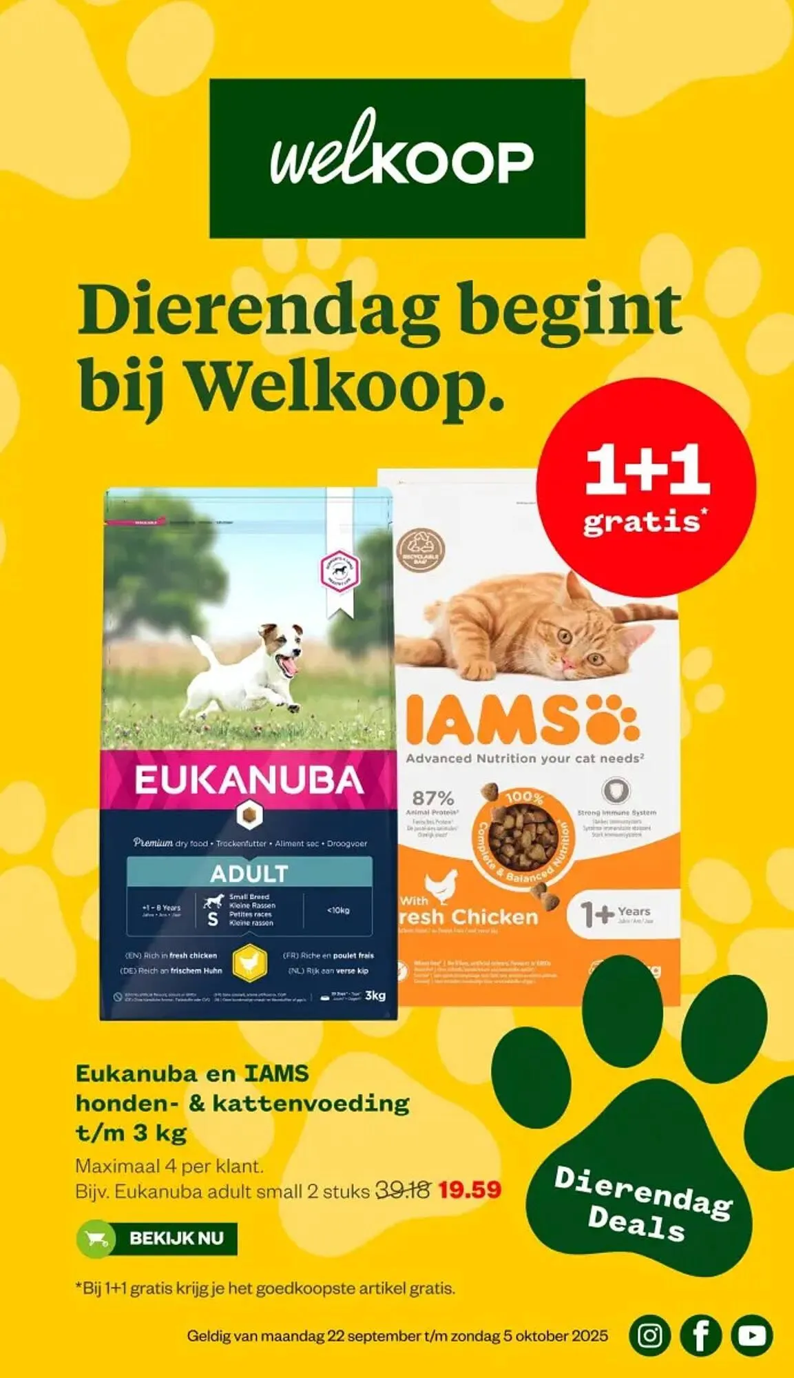 Welkoop folder van 22 september tot 5 oktober 2025 - Folder pagina 1
