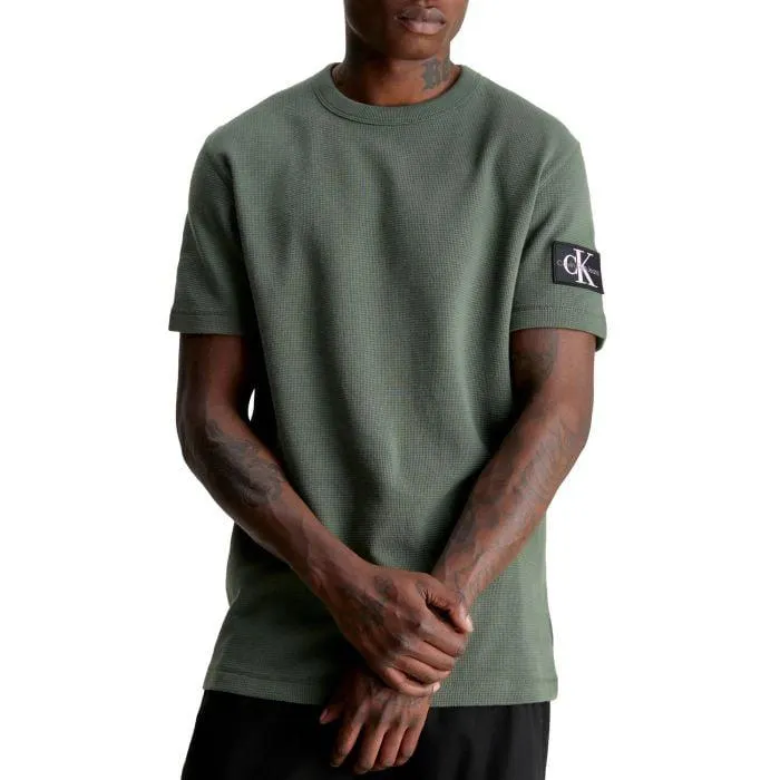 Calvin Klein Badge Waffle Shirt Heren