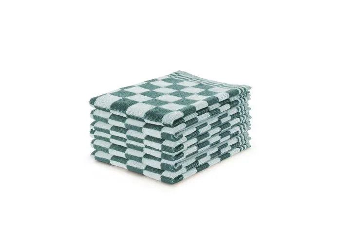 Eleganzzz Keukendoekset Blok 50x50cm - donker groen - set van 6