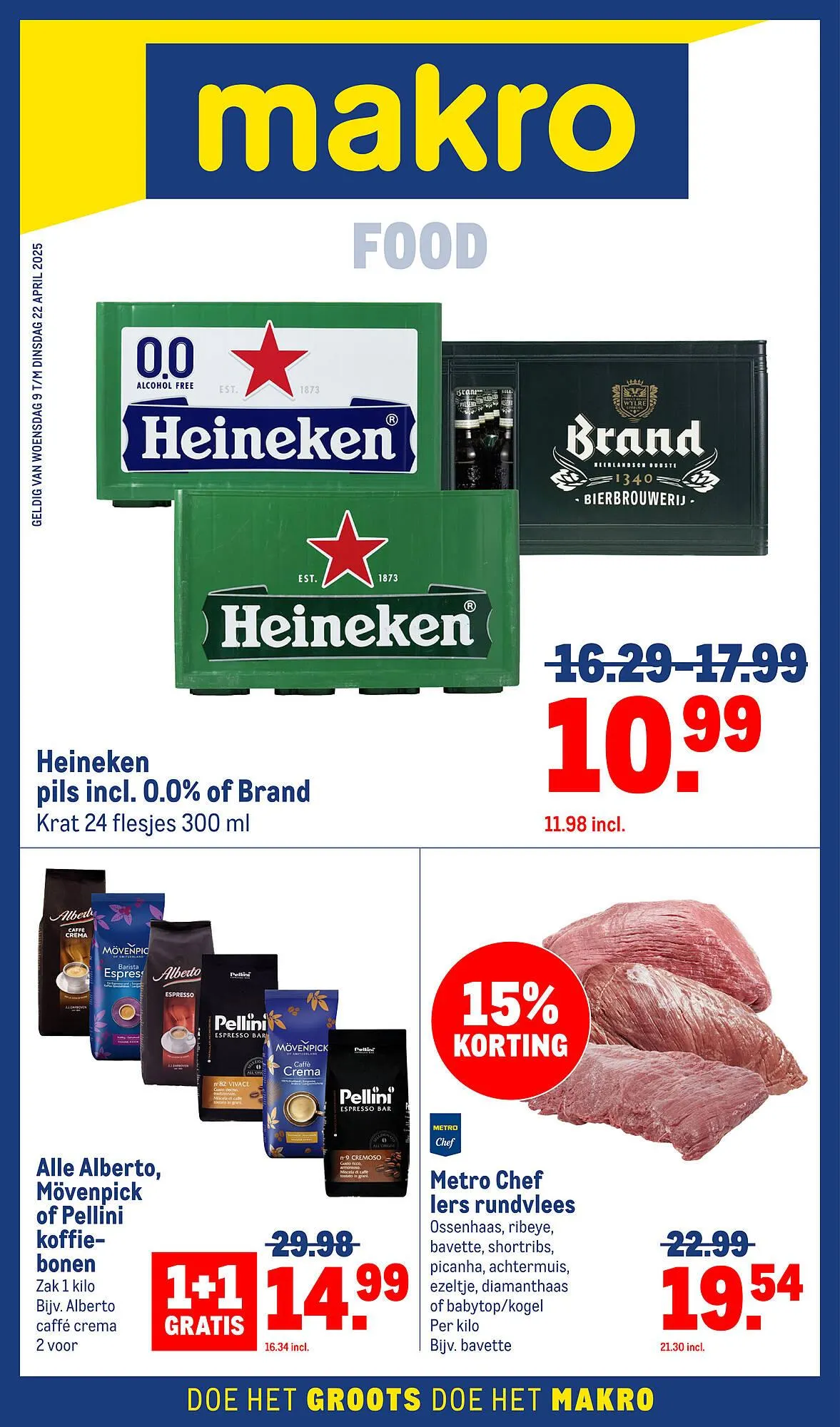 Makro folder van 9 april tot 22 april 2025 - Folder pagina 1