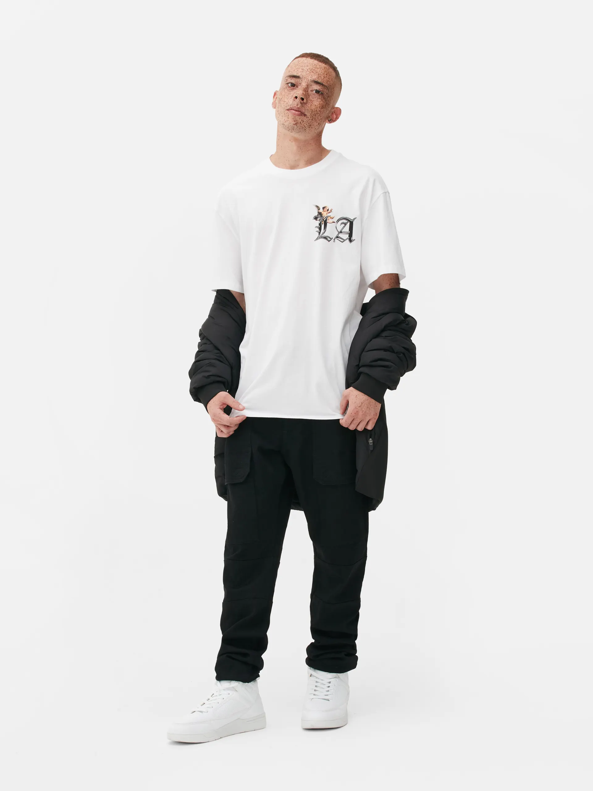 T-shirt met print Los Angeles Cherub