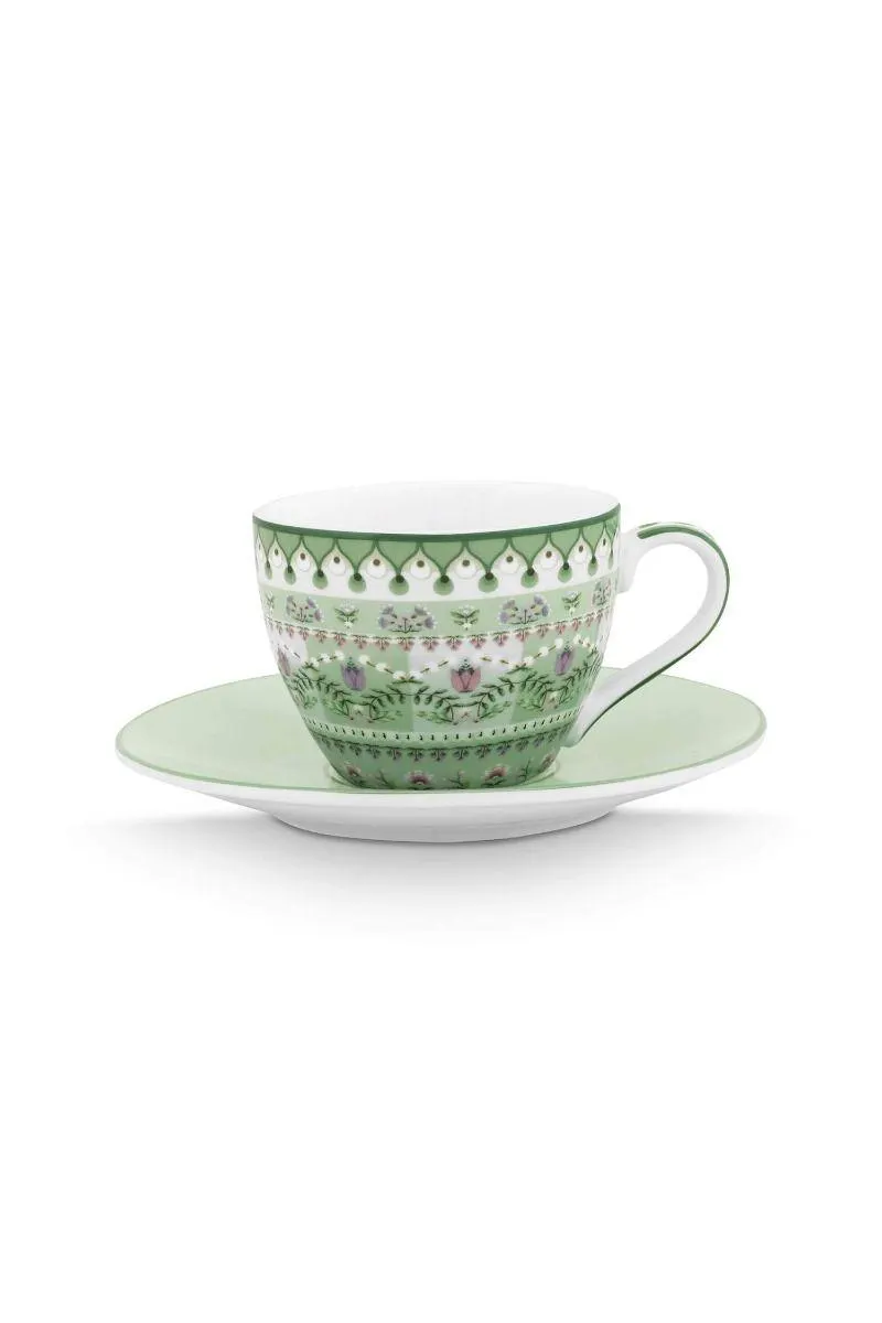 Espresso Kop & Schotel Lily&Lotus Moon Delight Licht Groen