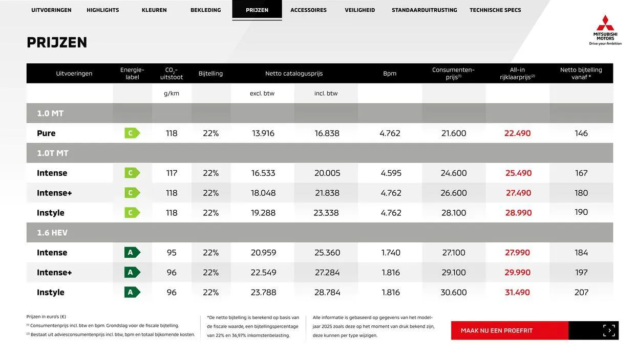 Mitsubishi Colt van 10 mei tot 10 mei 2025 - Folder pagina 10