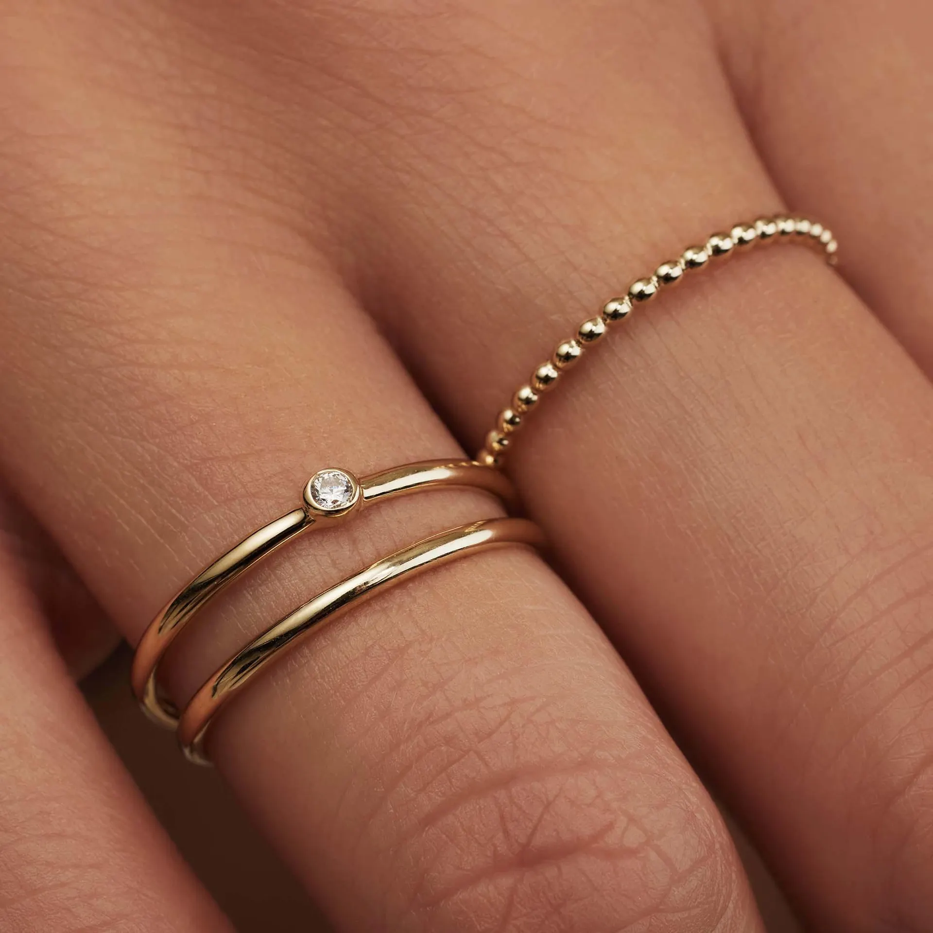 Rivoli Aélys 14 karaat gouden stacking ring IB330076