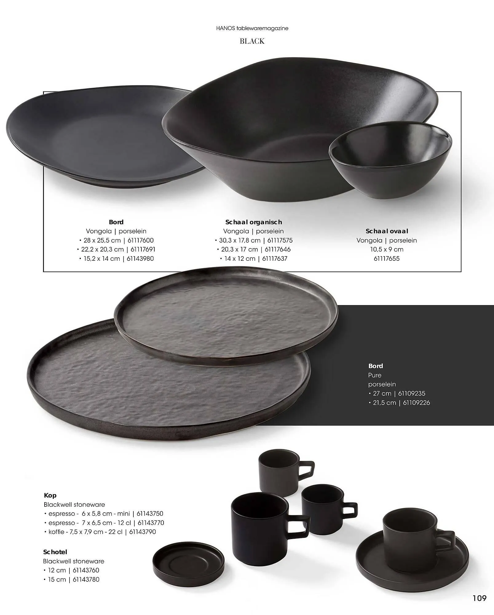 HANOS Tableware Magazine 2023-2024 van 1 januari tot 30 april 2024 - Folder pagina 109