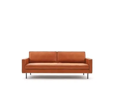 Loods 5 Design 3,5-zitsbank Slimm Leer Outside 3,5 Zits - 215 cm | PGC Sauvage Tobacco | Poten: Zwart