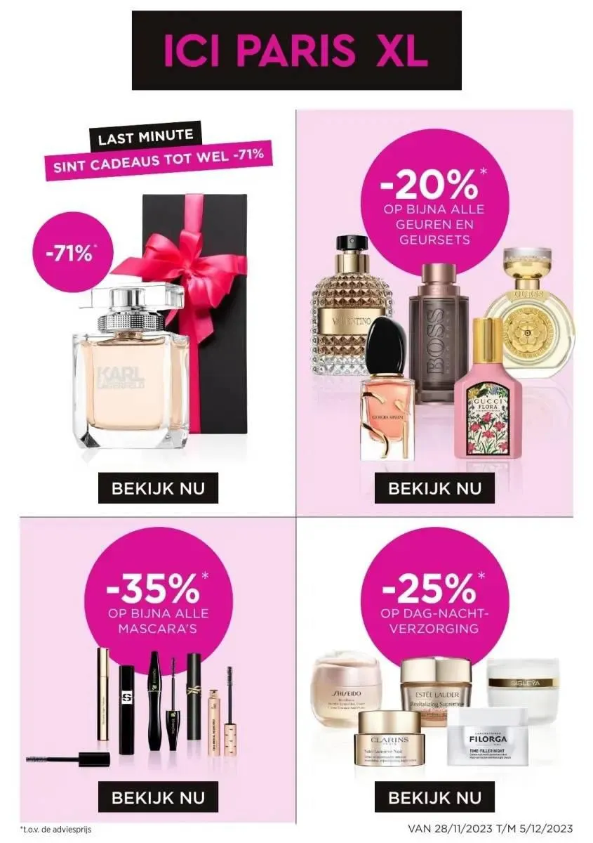 ICI PARIS XL Folder van 28 november tot 5 december 2023 - Folder pagina 1