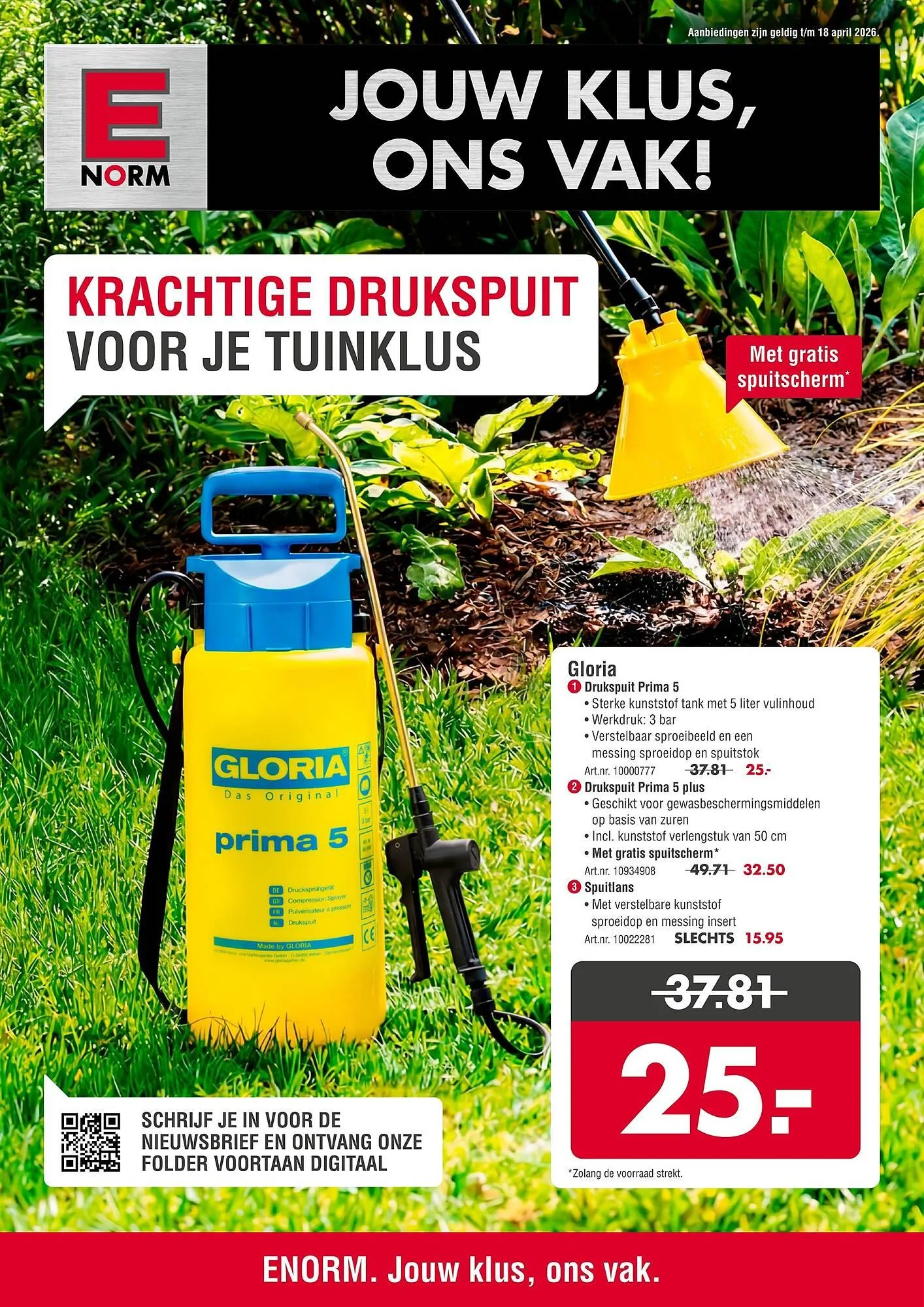 Enorm folder van 30 maart tot 18 april 2026 - Folder pagina 1