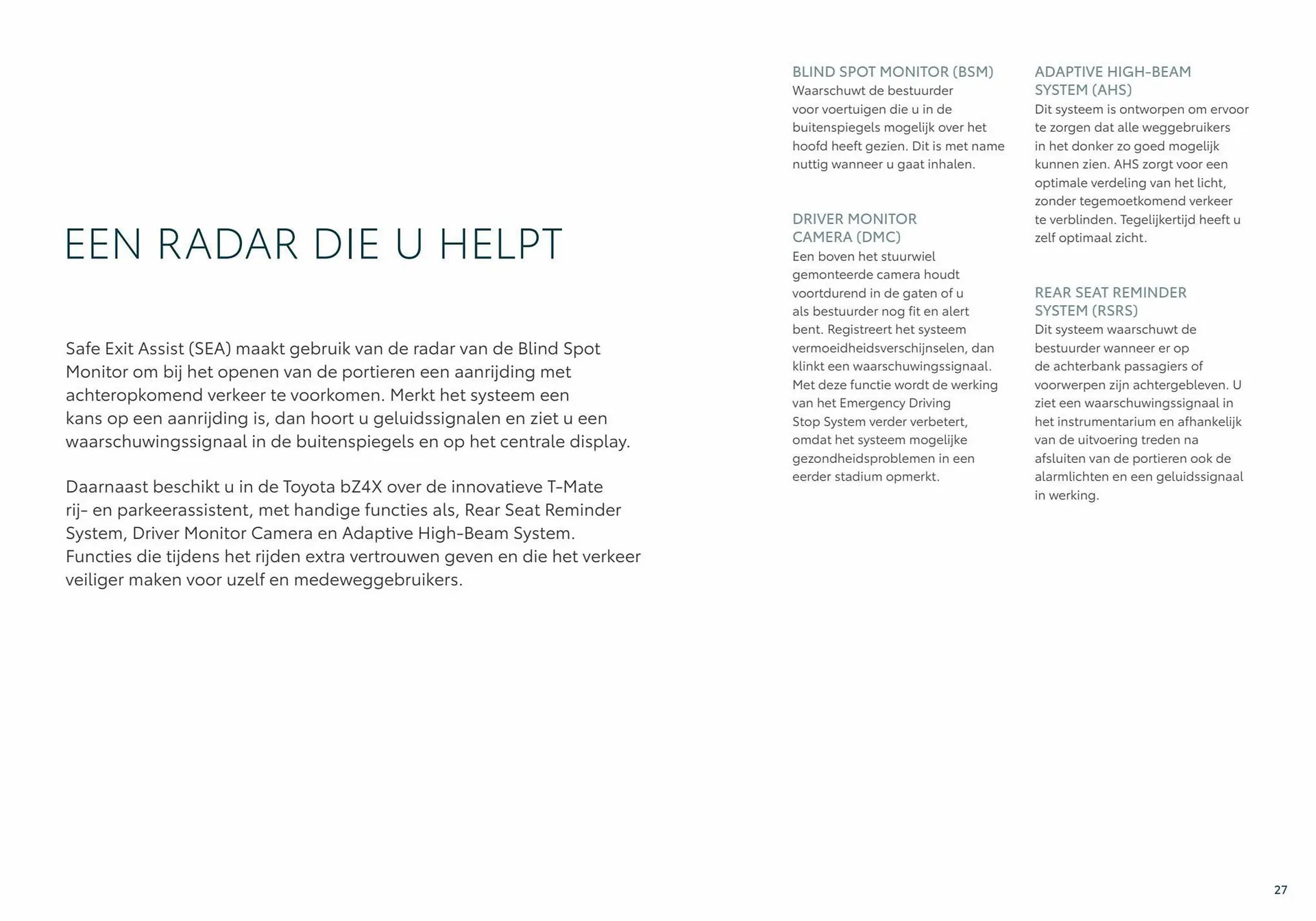 Toyota bZ4X folder van 8 januari tot 8 januari 2024 - Folder pagina 27