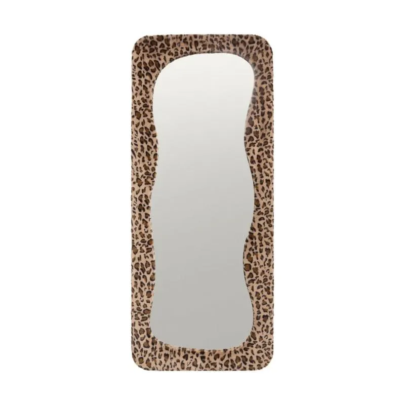 Passpiegel wave luipaard - bruin/beige - 168x70 cm