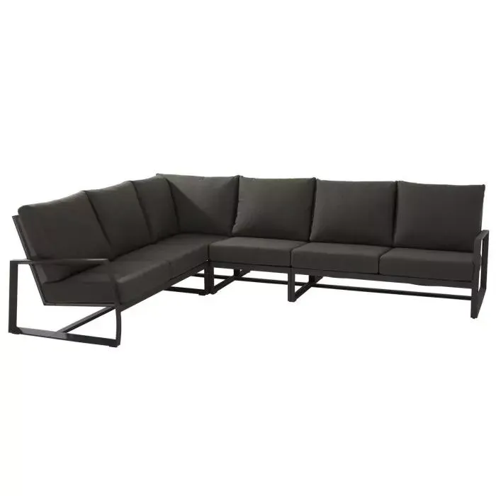 New Mauritius loungebank 4-delig - antraciet