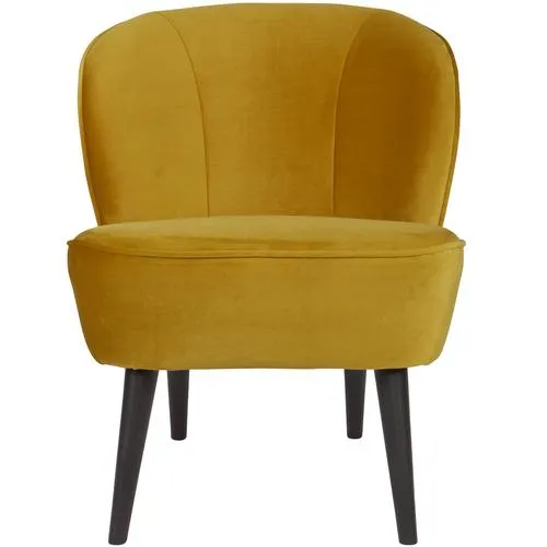WOOOD fauteuil Sara - Velvet - Oker - 59x71x70
