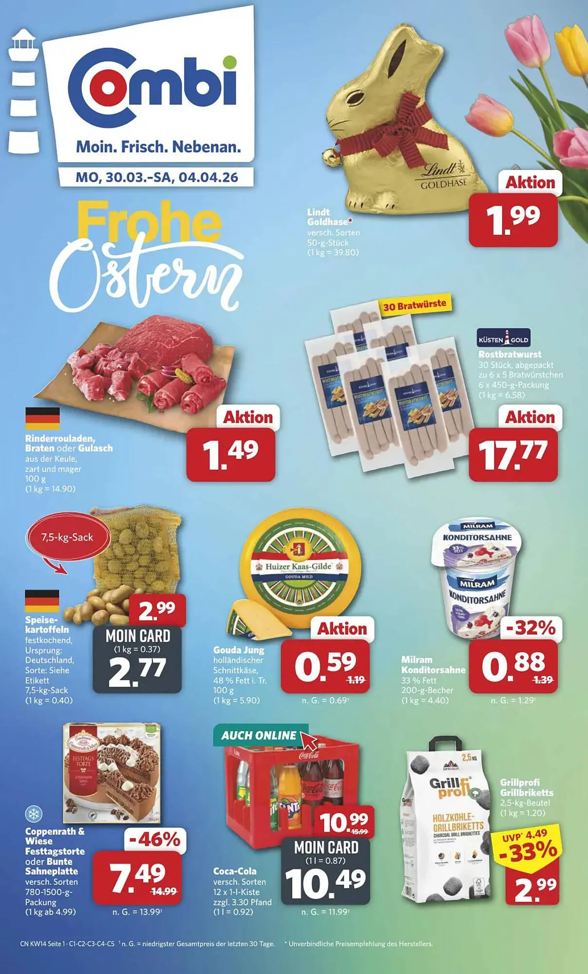 Combi Markt DE folder van 30 maart tot 4 april 2026 - Folder pagina 1