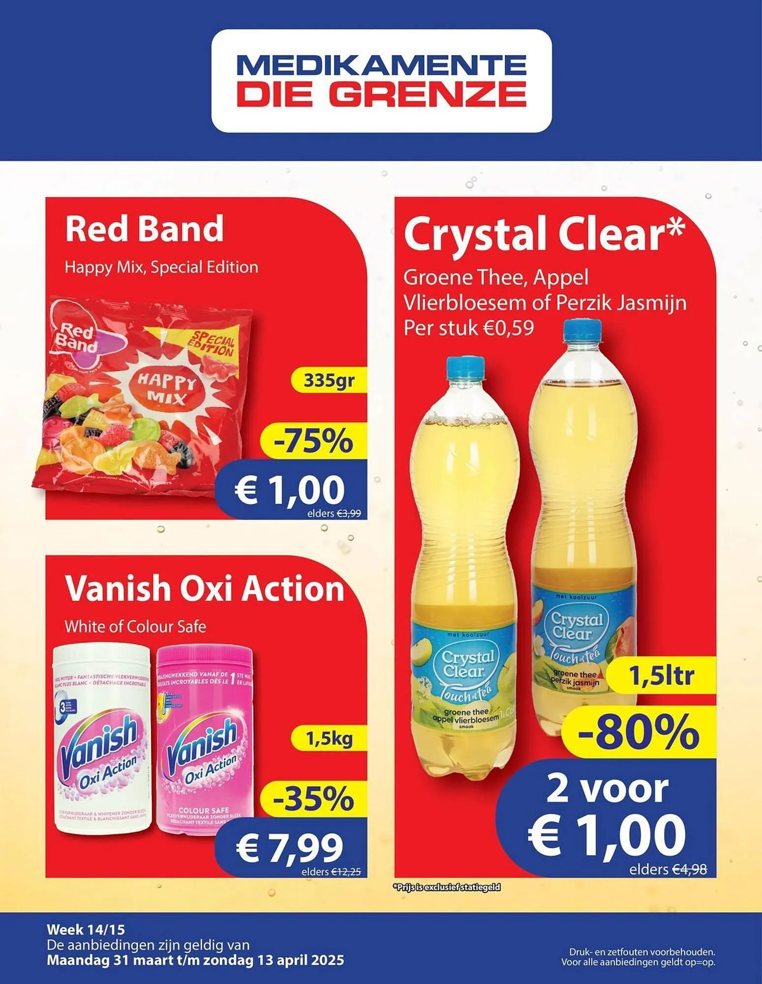 Die Grenze folder van 31 maart tot 13 april 2025 - Folder pagina 1