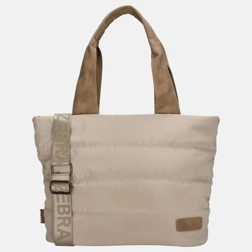Zebra Trends Elske puffy handtas M licht taupe