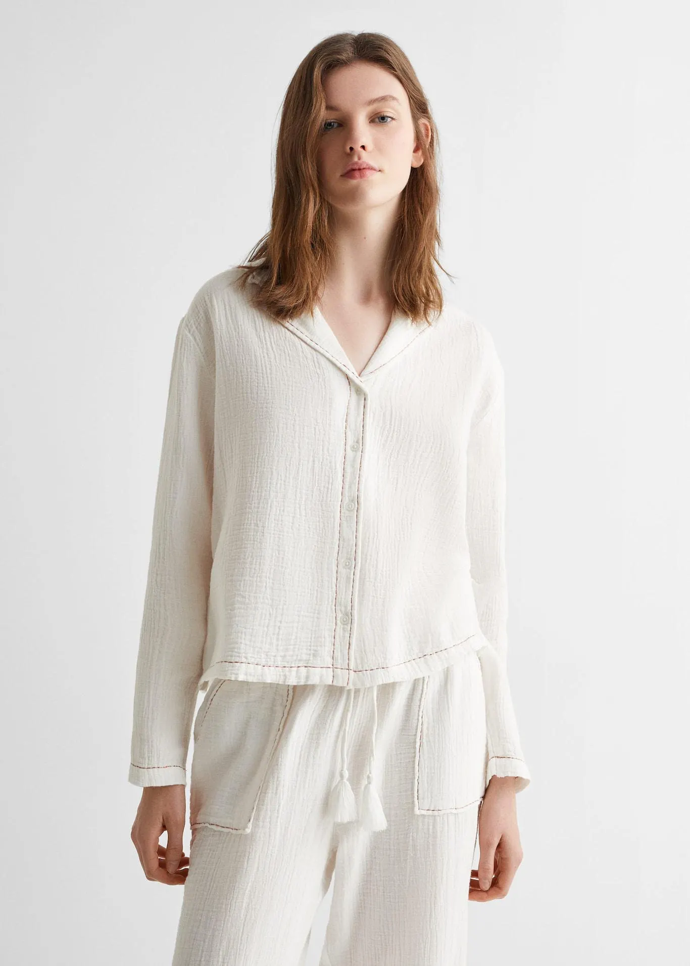 Lange katoenen pyjama