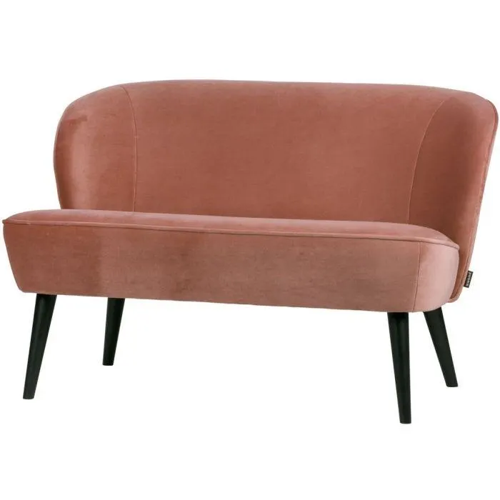 Woood bankje sara velvet oud roze