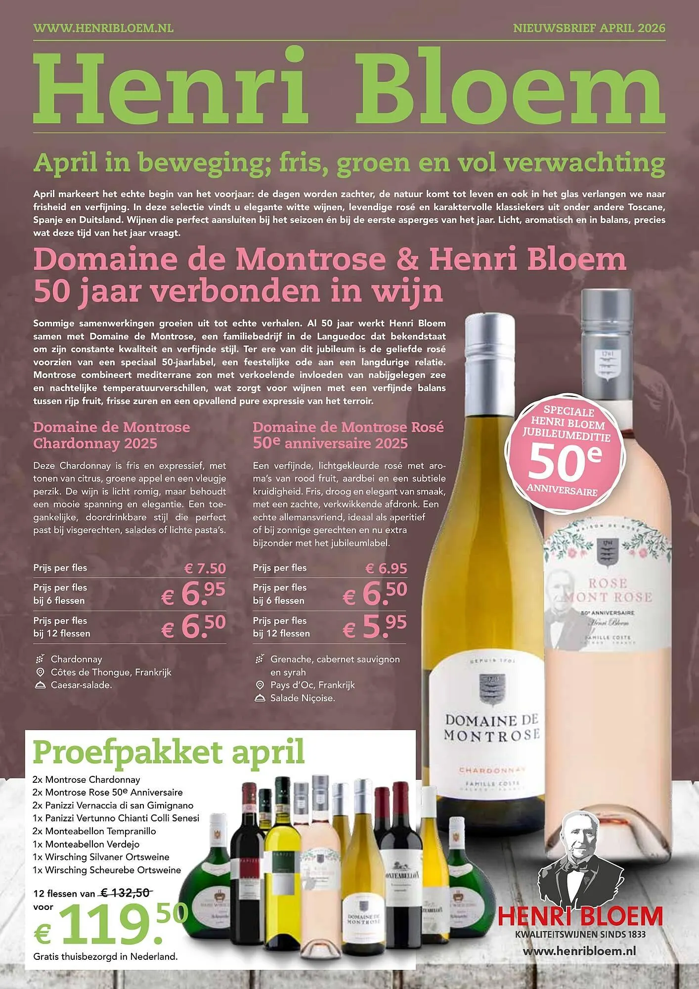 Henri Bloem folder van 1 april tot 30 april 2026 - Folder pagina 1
