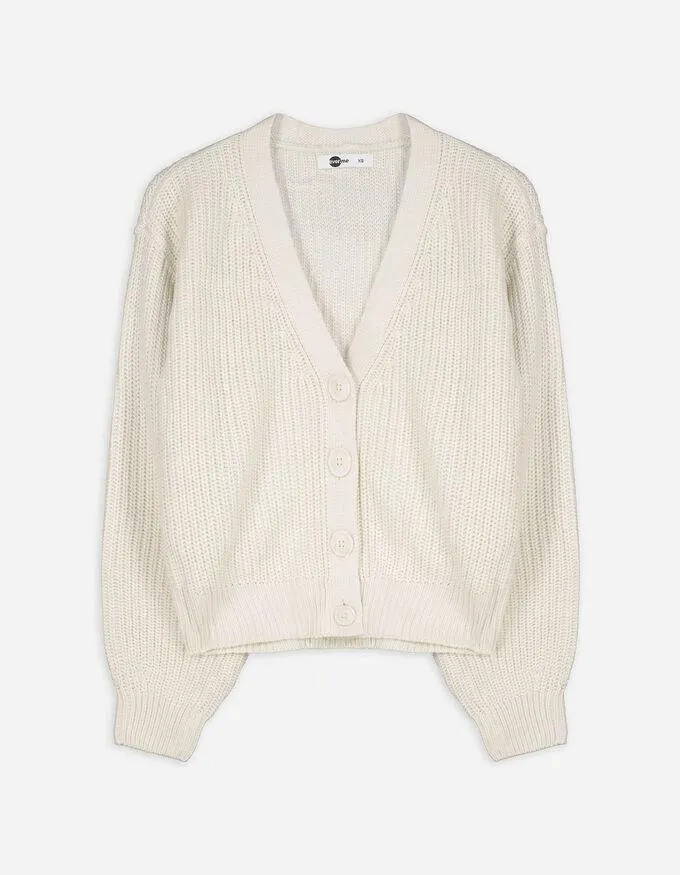 Vest - Ribtricot - beige